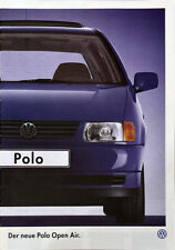 VW Polo OPEN AIR brochure brochure brochure 01/1996