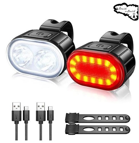 Lampe feu vélo - vélo, rouge/blanc