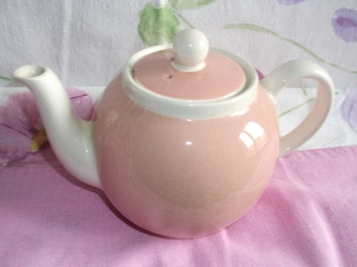Théière rose vintage - théière,