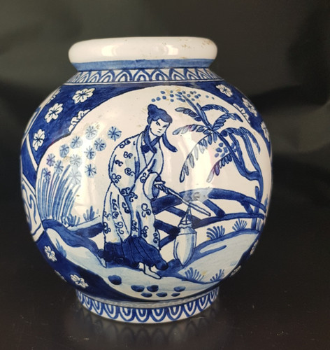 Delft vase boule faïence - delft,