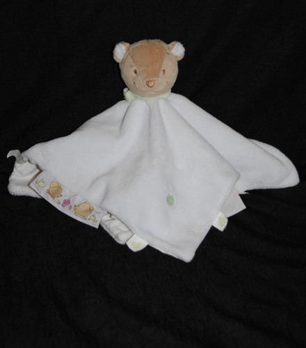 Doudou plat ours blanc - plat,