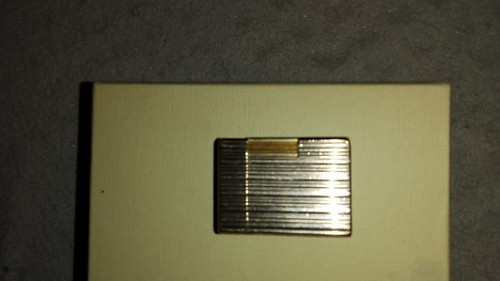 Briquet dupont plaque tres - briquet, or,tres