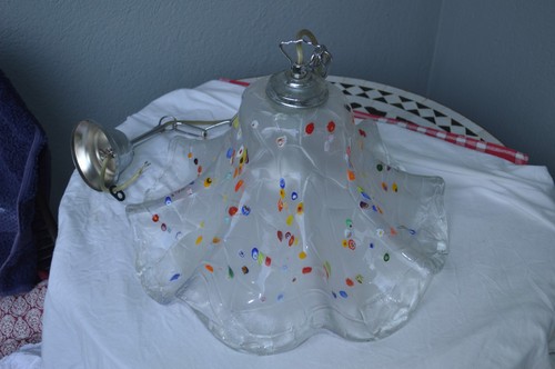 Plafonnier ancien verre - plafonnier,