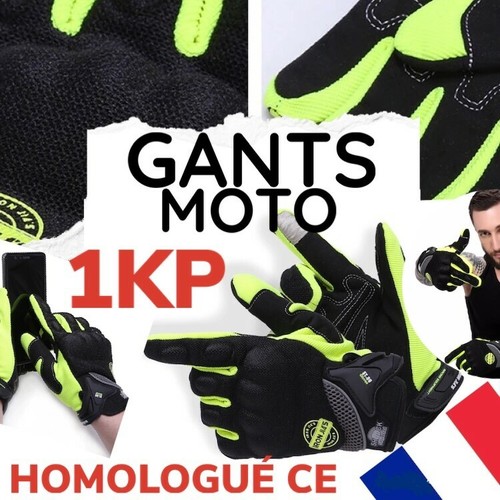 Gants moto taille - moto, homologue