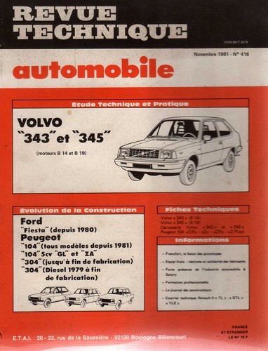 Revue technique automobile - revue,