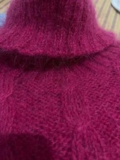 Handmade Fuzzy Soft Mohair Blended Jumper: Cozy Turtleneck Style