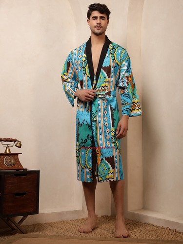 Peignoir pour hommes imprimé - peignoir,