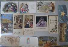 lot de 15 Images pieuses anciennes de Noel