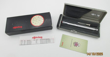 Levenger Rotring Silver Fountain Pen w/ Box Extra Fine Nib Germany