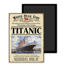 Titanic Vintage-Magnet Frigo 54x78mm personnalisé