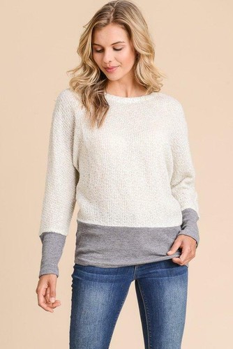 Natalya side slit ivory - natalya, ivory/grey