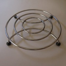 N9114 Metal Stainless Steel Rubber Art Deco Round Table Grey Black