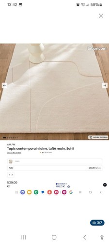 Tapis contemporain laine - tapis,