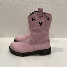 Dr Doc Martens Bex Heart P-O Boots Cowgirl Women’s Size 7 Soft Pink Leather NWOB