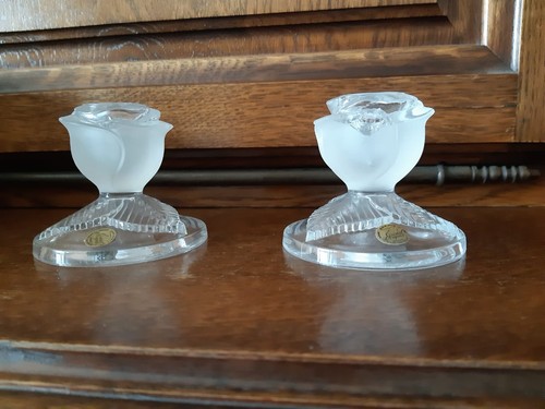 Paire bougeoirs cristal - 🌹paire, d'