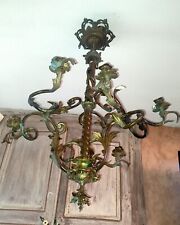 Rococo style bronze chandelier C.1900 electrifying chandelier 6 lights h: 103cm