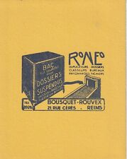 AC135 Petit BUVARD RONEO BOUSQUET ROUVEX REIMS Tray Hanging Files