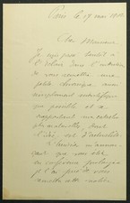 Archaeologist Edmond POTIER Autograph / GOOD TEXT!