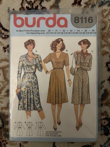 Patron burda 8116 vintage - patron,