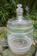 Large glass bottle perfume pharmacy with tap good condition 45cm high decoration