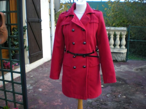 Manteau rouge lainage - en, avec