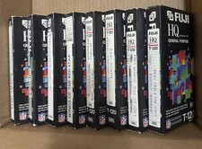 (8) FUJI blank VHS Used Tapes As Blanks Fujifilm Hq 120 HQ General Purpose NFL