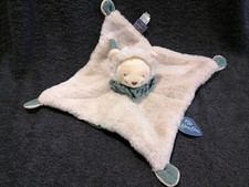 Doudou plat lion beige vert