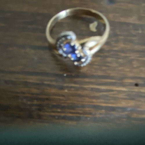 Bague sertie pierre bleue