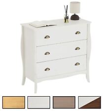 Commode de chambre style baroque rococo louis XV moderne 3 tiroirs pin massif