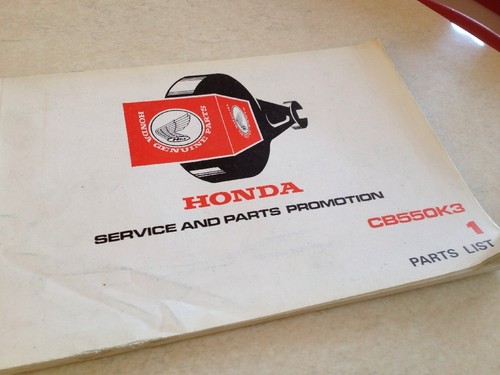 Honda parts list cb550k3 - honda, cb550