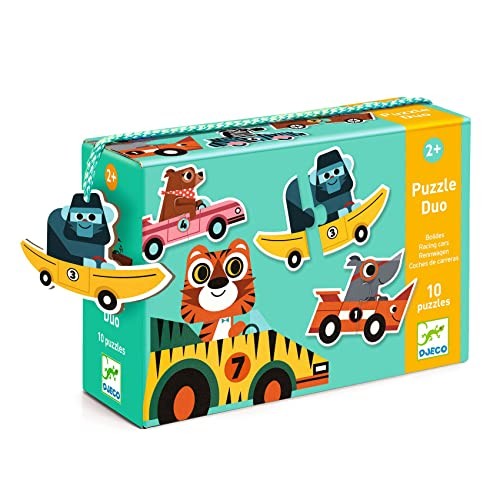 Djeco puzzle duo bolides - djeco,