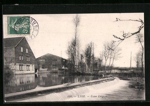 Cpa lyre usine laigros - usine,