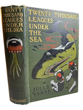 Antique Victorian Book TWENTY THOUSAND LEAGUES UNDER SEA Jules Verne Ornate Gilt