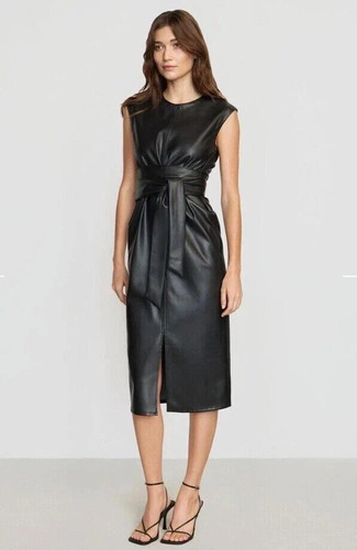 Robe cuir crop noir pour - cuir,