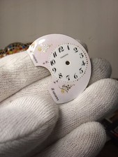 Hebdomas dial dial porcelain Rosee patent pocket watch 