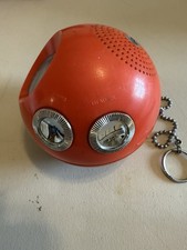 Vintage Red 1970s Panasonic Model R-70 Panapet Transistor Radio Ball Chain-WORKS