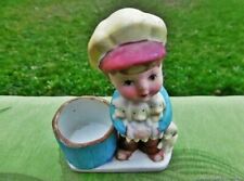 antique porcelain figurine boy and puppies Germany
