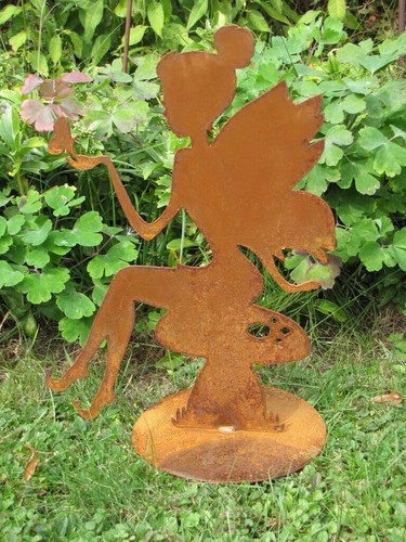Fée inox myriel assise sur - fée,