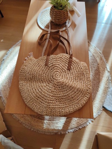 Sac rond beige marron - rond,