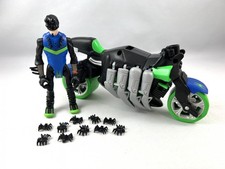 Action Man A.T.O.M. - Alpha Team Villains - Spydah and his motorcycle