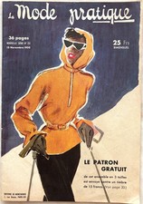 LA MODE PRATIQUE n°22 du 15 Novembre 1950 ancienne revue Couture Tricot Broderie