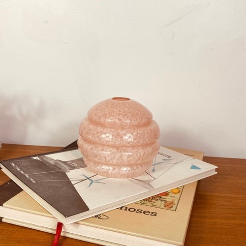 Globe ancien art déco rose