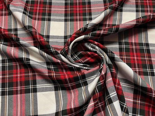 Tissu carreaux tartan - tissu,
