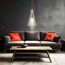 Suspensions Cuisines Couloir Chrome Spot Câble Rouge Abat-Jour Braun Transparent