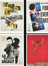 CINEMA POSTERS LOT of 4 CARDS Jean-Luc GODARD THE LITTLE SOLDIER A MARRIED WOMAN
