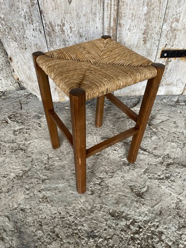 Tabouret ancien bois sculpté - tabouret,
