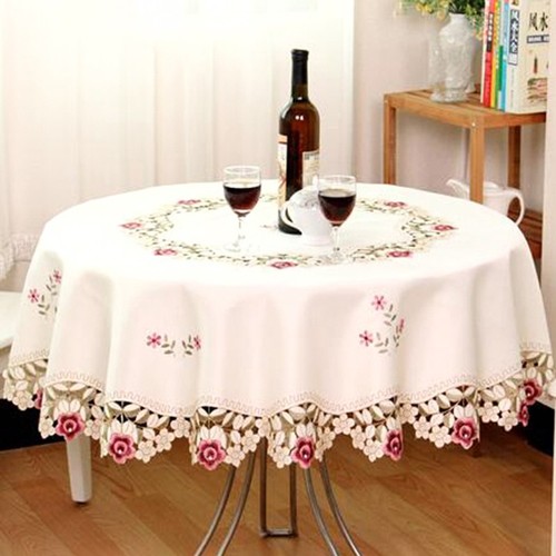 Vintage table ronde - table, tissu