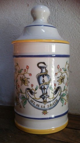 Pot pharmacie faience sel - a,