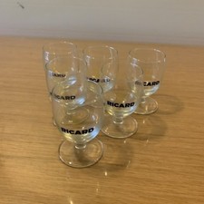 Lot Of Six Ricard Pastis Anisette Glasses Ref O