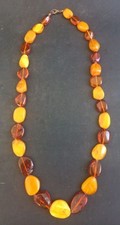 Antique Baltic Amber Necklace Old Amber Necklace 52g